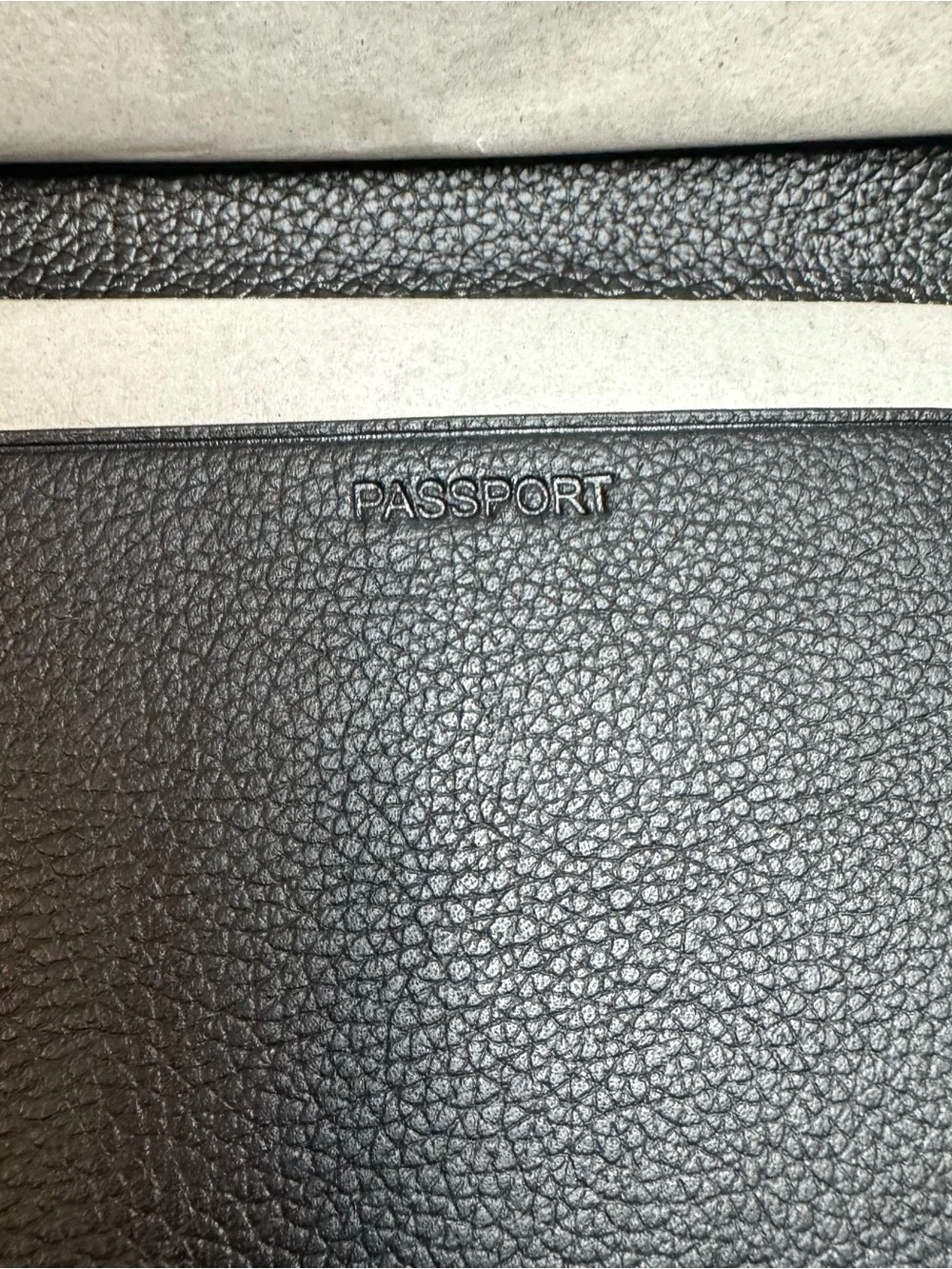 Coach Passport/card holder Black Pebbled Leather.